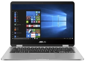 ASUS Vivobook Flip 14 TP401 14" FHD Touch Intel Celeron N4020 4GB 128GB eMMC W10 - Picture 1 of 5