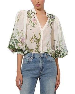 Blusa de seda para mujer Alice + Olivia Charis Foto 1 de 4