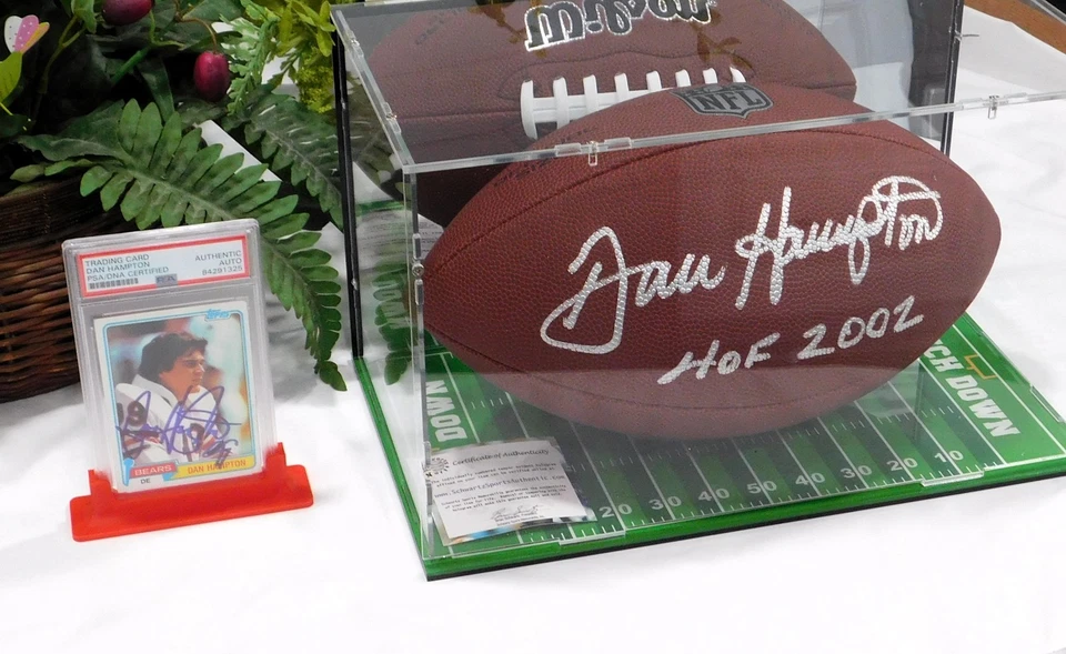 DAN HAMPTON 1981 TOPPS #316 SIGNED RC 2002 HOF SIGNED FOOTBALL AUTHENTIC PSA/DNA - Image 1 of 4