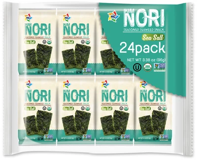 Organic Kimnori Seasoned Roasted Seaweed Snacks - 24 Pack Kim Nori Sea-Salt - Image 1 of 4