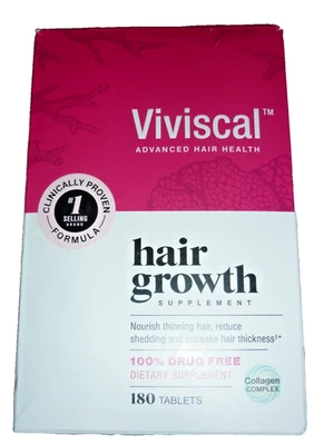 Viviscal Women's Hair Growth Supplement 180 Tablets 3 Month Supply NEW SEALED - Image 1 of 2