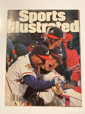 ATLANTA BRAVES Sports Illustrated World Series 1995 Грег Мэддокс Том Главин HOF - Изображение 1 из 2