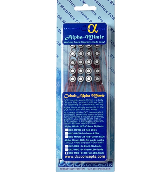 DCC Concepts ~ New 2025 ~ Alpha Mimic Add-On LEDs + Leads (Red) ~ DCD-MER - Image 1 of 1