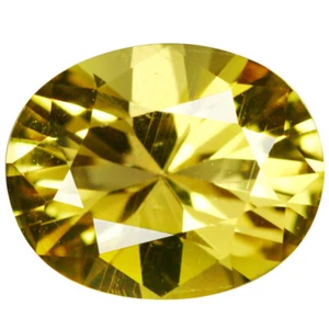1.54 Ct Flashing Perfect Oval 8.5 x 6.9 MM Yellow Brazil Natural Yellolw Beryl - Imagen 1 de 4