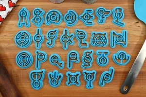 Ancient FONT Cookie Cutters - Fondant Letters, Letters for Cake decorating - Picture 1 of 10