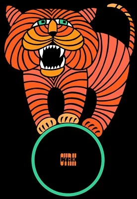 NEW Cyrk Polish Circus Balancing Tiger Hubert Hilscher Poster Print Canvas - Image 1 of 4