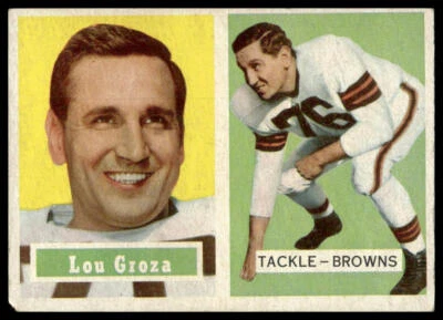 1957 Topps #28 Lou Groza Cleveland Browns - Image 1 of 2