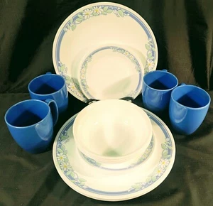 Corelle Livingware JASMINE 16 piece Dinnerware Dish Set Service for 4 EUC - Picture 1 of 4