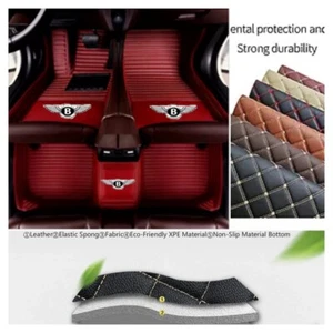 For Bentley Bentayga Car Floor Mats Front Rear Waterproof Leather Auto Carpets - Picture 1 of 18
