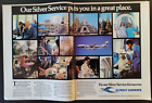Service publicitaire argenté Kuwait Airlines 2 pages authentique 1979