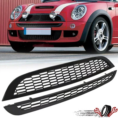 2PCS Honeycomb Mesh Front Bumper Grill For Mini Cooper R50 R52 R53 2002-2006 - Image 1 of 4