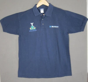 M&O Knits Sport Shirt Navy Blue Men's NACACTFCA 2012 Congress Mondo Shirt Size L - Picture 1 of 15