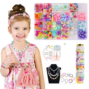 Arts and Crafts for Kids Ages 6-12 Bracelet Making Kit Girl Jewelry DIY Beads - Picture 1 of 12