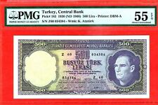 TURKEY TÜRKİYE 500 Lira P 183 1930 (ND 1968) SERIAL Z60 aUNC PMG 55 EPQ