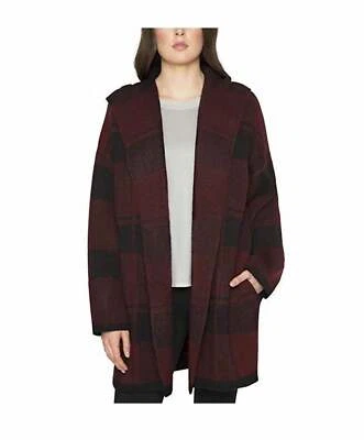 Matty M Womens' Cardigan Coat - BURGUNDY - Image 1 of 2