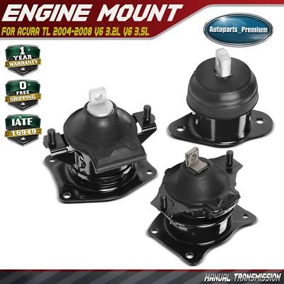 Montaje de motor de 3 piezas para transmisión manual Acura TL 2004-2008 V6 3,2 L 3,5 L Foto 1 de 4