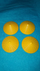 Playmobil Asiat 4 x Hut Chinese Reisbauer Set top - Picture 1 of 1