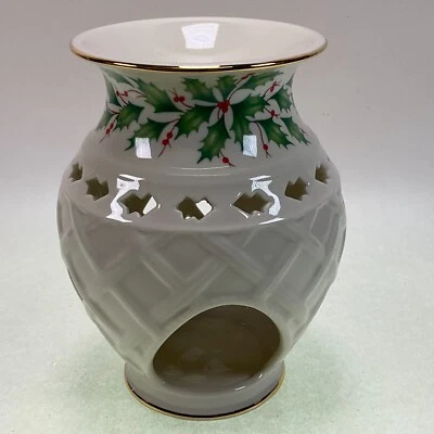 Aquecedor de cera Lenox Holiday Dimension derretida azevinho e bagas - Imagem 1 de 4