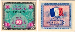 France 10 Francs P#116a (1944) Allied Forces AUNC - Picture 1 of 1