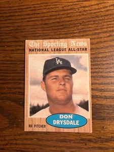 1962 TOPPS BASEBALL CARD #398 DON DRYSDALE AS EXMT!!!!!!!!!