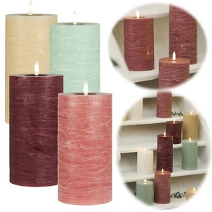 Design 3D LED Stumpenkerze Nyhavn Exklusive Farben Echtwachs flackernde Kerze - Bild 1 von 17