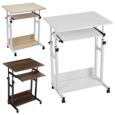 Height Adjustable Small PC Computer Desk Overbed Sofa Table Laptop Notebook Tray - Image 1 of 4