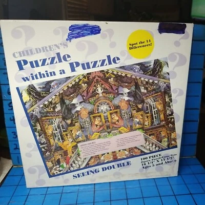 SEEING DOUBLE Gran Americano, Puzzle Dentro de un Puzzle -100 Piezas Nuevo Sellado #614 Foto 1 de 4