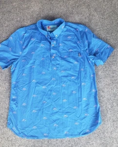 Chubbies The Weekend Has Arrived  Aloha drink Hawaiian Print BLUE Shirt Men XL - Picture 1 of 15