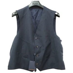 AUTHENTIC LOUIS VUITTON 1ABJQQ Gilet Vest Size56 Navy 1325 - Picture 1 of 8