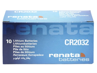 10 x Renata CR2032 3V Pila Batteria Cell Coin replace CR BR DL ECR KCR ML 2032