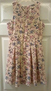 Girls Copper Key Floral Dress Size M (8) Easter Gown Sleeveless - Picture 1 of 3