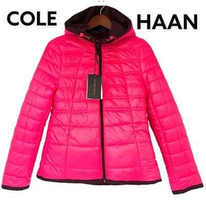 NWT Cole Haan Women's Reversible Hoodie Jacket Size XS Zerogrand Pinot-Hot Pink - Picture 1 of 12