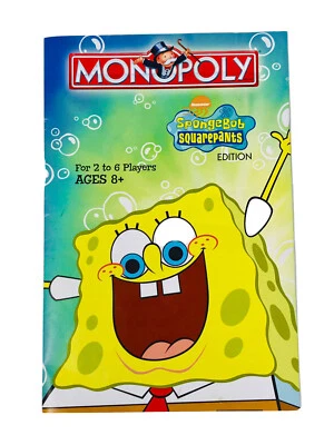 Monopoly Bob Esponja 2005 Squarepants juego de mesa manual de instrucciones pieza Foto 1 de 4