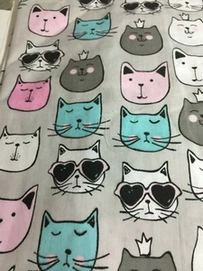 SCRUB TOP SIZES: S, L COOL CATS NWT NURSE MEDICAL VET TECH CNA Cat Kitty Kitten - Picture 1 of 7
