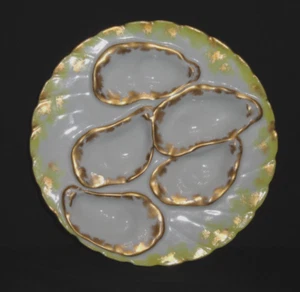 Antiker Austernteller ~ gelb ~ Haviland & Co Limoges ~ Bailey Banks & Biddle - Bild 1 von 7