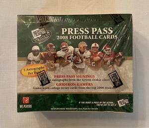 2008 Press Pass NCAA Football Hobby Box Factory Sealed 5 Auto Cards - Picture 1 of 6