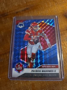 PATRICK MAHOMES II 2021 MOSAIC SUPER BOWL MVPS BLUE PRIZM /99  - Bild 1 von 3