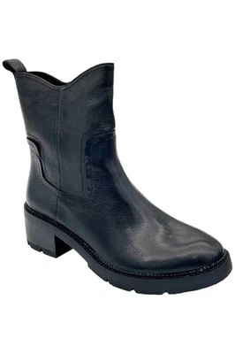 Botín para mujer Donald Pliner Stella de cuero de cabra envejecido negro Foto 1 de 3