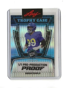 2024 Leaf Press Pass Football Aaron Donald Pre-Production Proof RAMS RC #1/1 - Bild 1 von 2