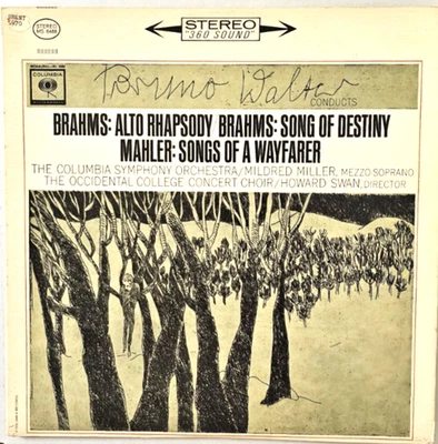 Brahms Alto Rhapsody Walter/Miller/Columbia Symphony- Columbia MS 6488 - Image 1 of 4