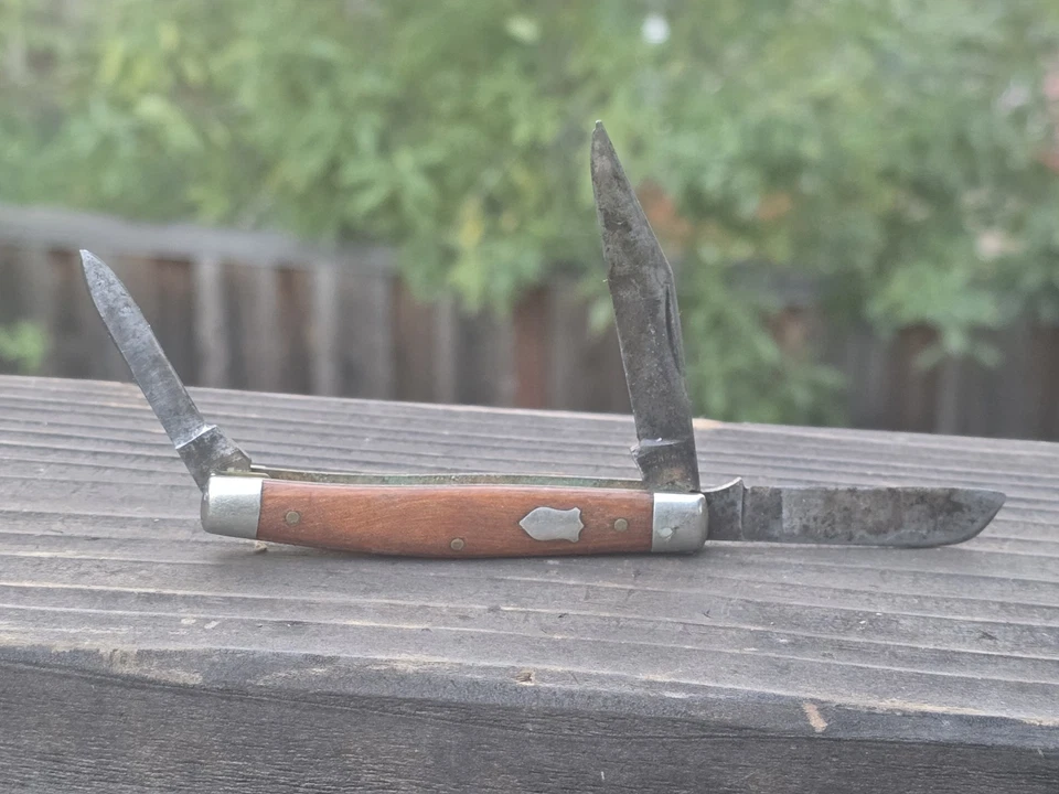 Navaja de Bolsillo Schrade Walden NY De Colección 3 Hojas Madera 3.25" Foto 1 de 4