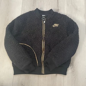 Nike Fleece Zip Up Jacket Girls Youth Size Large Cheer - Picture 1 of 7