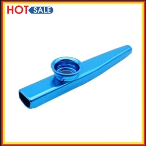 Metal Kazoos Musical Woodwind Instrument Mouth Flutes for Beginner (Blue) - Bild 1 von 9