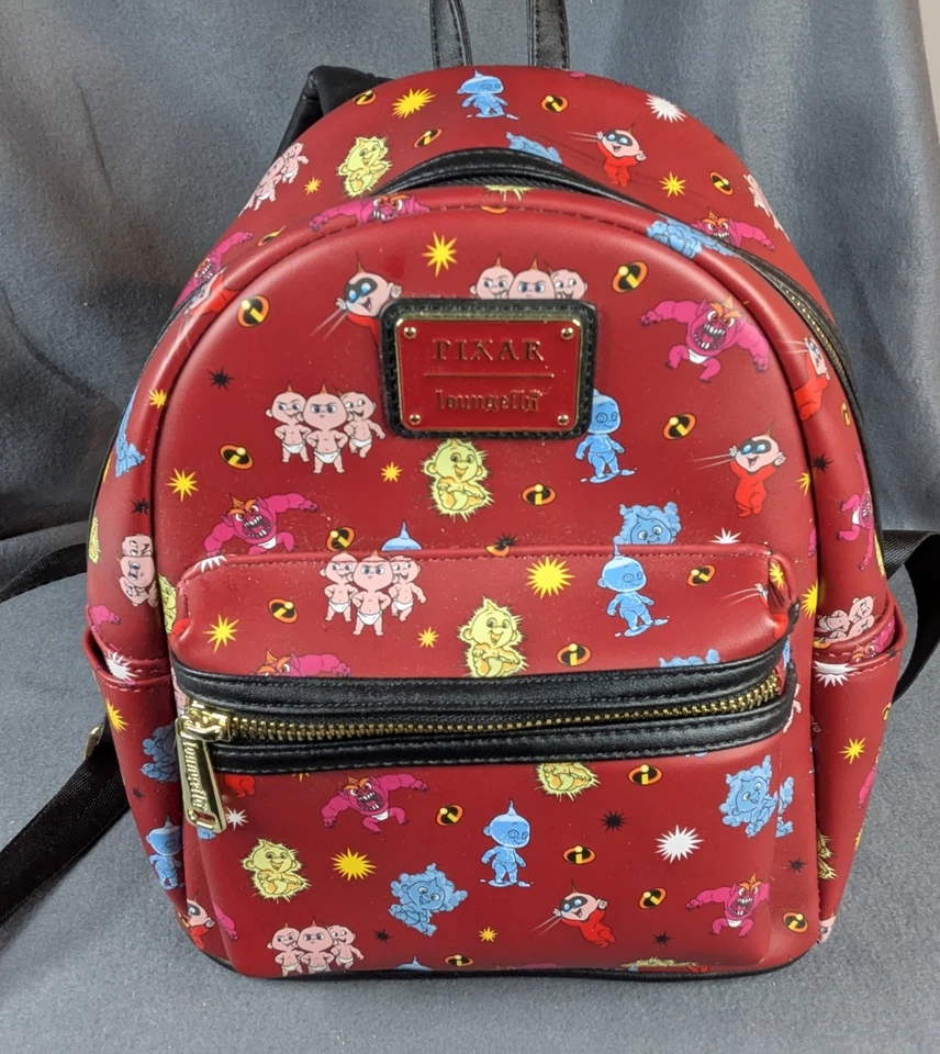 Mochila Loungefly Disney Pixar Los Increíbles Jack Jack Roja  Foto 1 de 4