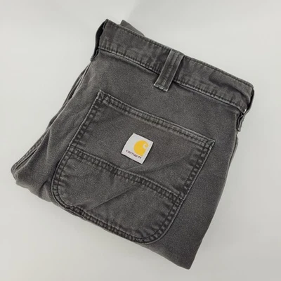 Pantalones de Trabajo Carhartt BN2291 M Para Hombres 32x34 Calce Relajado Resistente Flexible Lona Gris Foto 1 de 4