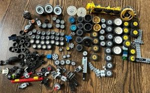Lego Bulk Lot of Assorted Wheels Tires Rims Axles Connectors - Picture 1 of 1