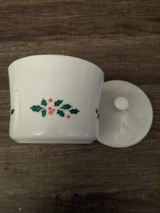 CORELLE KOORDINATEN VINTAGE WINTER STECHPALME ZUCKERDOSE MIT DECKEL KOSTENLOSER VERSAND AUS DEN USA - Bild 1 von 4