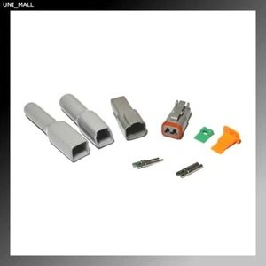 Kit de conector genuino alemán DT 2 pines con botas, 14-16AWG contactos sólidos, EE. UU. - Imagen 1 de 7