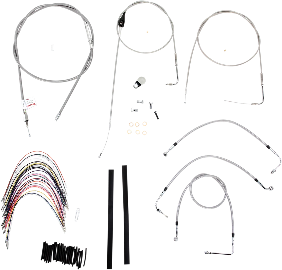 Kit de línea de freno/cable de acero inoxidable trenzado marca Burly - 16" Ape Hanger B30-1083 Foto 1 de 1