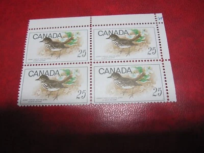CANADA UNITRADE# 498 25c BIRDS UR BLANK BLOCK MNH - Image 1 of 2